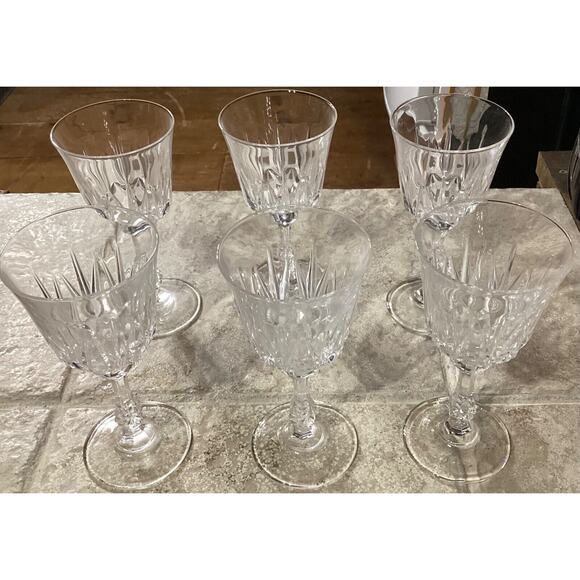 (6) Lead? Crystal Wine Glasses ~ 7” - Picture 3 of 7